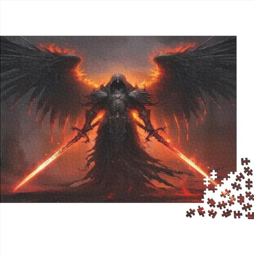 Engel Erwachsene Puzzle 1000 Teile Schwertkämpfer Geburtstag EduKatzeional Game Home Decor Zeichentrickfilm Challenging Games Stress Relief 1000pcs (75x50cm) von quiltcover