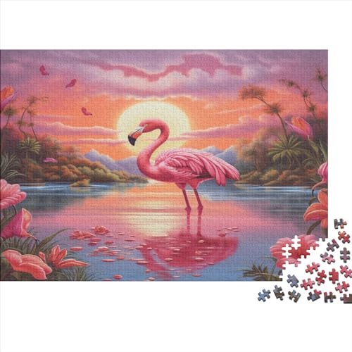 Flamingo Puzzle Für Erwachsene 1000 Teile Tier Lernspiel Home Decor Familie Challenging Games Geburtstag Stress Relief 1000pcs (75x50cm) von quiltcover