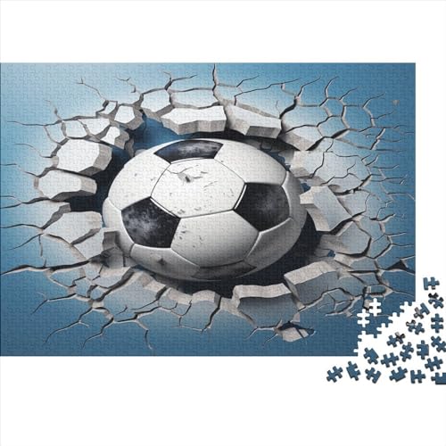 Fußball Erwachsene 1000 Teile Bewegung Puzzles Educational Game Familie Challenging Games Wohnkultur Geburtstag Stress Relief Toy 1000pcs (75x50cm) von quiltcover