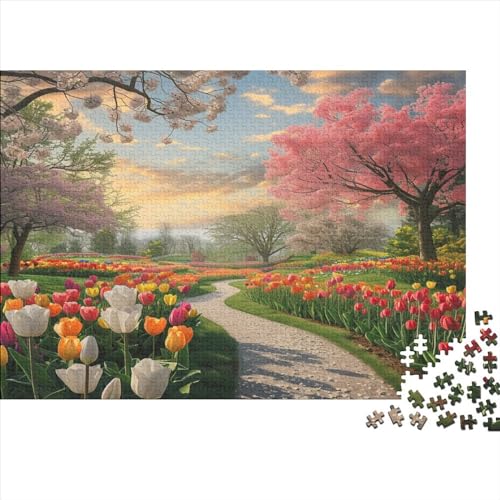 Gartenpfad Puzzle 1000 Teile Garten Für Erwachsene Lernspiel Family Challenging Games Geburtstag Home Decor Stress Relief Toy 1000pcs (75x50cm) von quiltcover