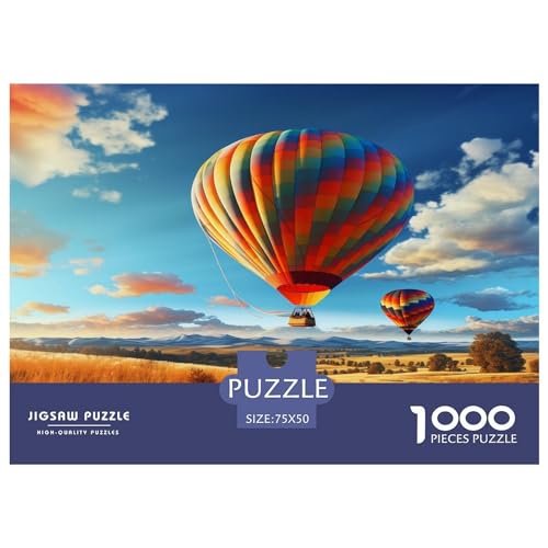 Heißluftballon 1000 Teile Landschaften Puzzles Erwachsene Lernspiel Wohnkultur Geburtstag Geschicklichkeitsspiel Für Die Ganze Familie Stress Relief 1000pcs (75x50cm) von quiltcover