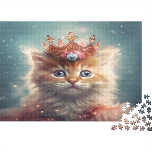 Katze Für Erwachsene Puzzles 1000 Teile Tier EduKatzeional Game Zeichentrickfilm Challenging Games Wohnkultur Geburtstag Stress Relief Toy 1000pcs (75x50cm) von quiltcover