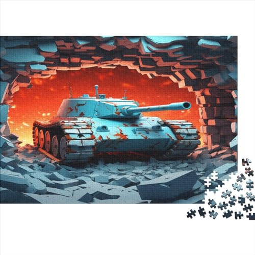 Kriegspanzer 1000 Teile 3D Visuelle Effekte Erwachsene Puzzles Geburtstag Family Challenging Games Educational Game Wohnkultur Stress Relief 300pcs (40x28cm) von quiltcover