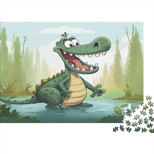 Krokodil 1000 Teile Anime Krokodil Puzzles Erwachsene Lernspiel Wohnkultur Geburtstag Geschicklichkeitsspiel Für Die Ganze Familie Stress Relief 1000pcs (75x50cm) von quiltcover