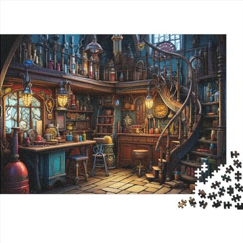 Magisches Haus Puzzles 1000 Teile Zaubertrank-Laden Erwachsene Geburtstag Home Decor Educational Game Family Challenging Games Entspannung Und Intelligenz 300pcs (40x28cm) von quiltcover