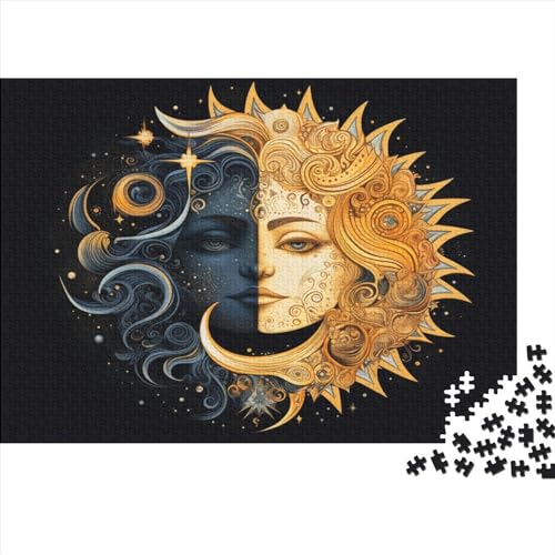 Mond 500 Teile Sonne Für Erwachsene Puzzles EduKatzeional Game Wohnkultur Zeichentrickfilm Challenging Games Geburtstag Stress Relief 500pcs (52x38cm) von quiltcover