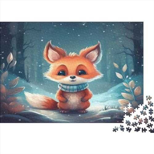 Niedlicher Fuchs 1000 Teile Tier Für Erwachsene Puzzles Zeichentrickfilm Challenging Games EduKatzeional Game Geburtstag Home Decor Stress Relief 1000pcs (75x50cm) von quiltcover