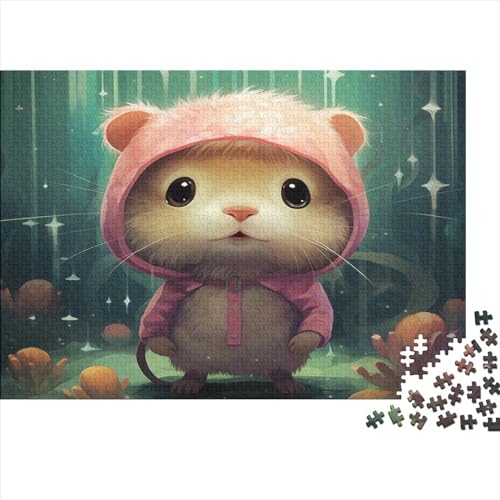 Niedlicher Hamster 1000 Teile Tier Puzzles Erwachsene Lernspiel Wohnkultur Geburtstag Geschicklichkeitsspiel Für Die Ganze Familie Stress Relief 1000pcs (75x50cm) von quiltcover