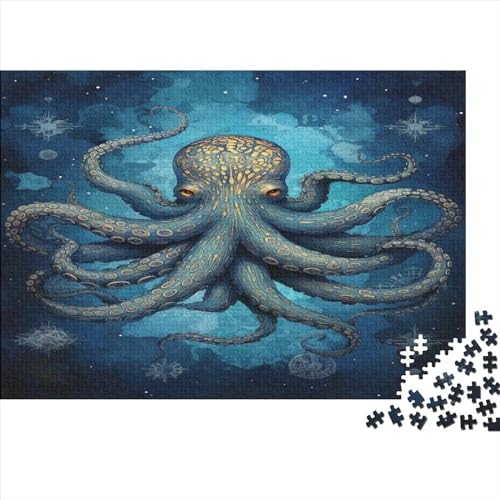 Oktopus 1000 Teile Meerestiere Puzzle Erwachsene Moderne Wohnkultur Geburtstag Lernspiel Familie Challenging Games Entspannung Und Intelligenz 1000pcs (75x50cm) von quiltcover