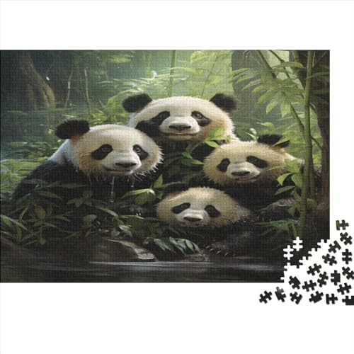 Panda 1000 Teile Tier Erwachsene Puzzles Geburtstag Zeichentrickfilm Challenging Games EduKatzeional Game Wohnkultur Stress Relief 1000pcs (75x50cm) von quiltcover