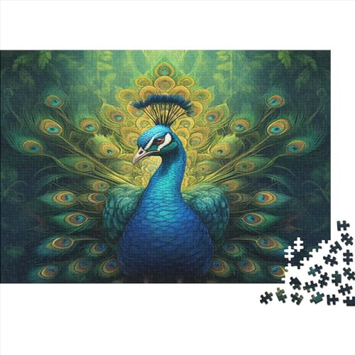 Pfau 500 Teile Tier Puzzles Erwachsene Familie Challenging Games Educational Game Geburtstag Moderne Wohnkultur Stress Relief Toy 500pcs (52x38cm) von quiltcover