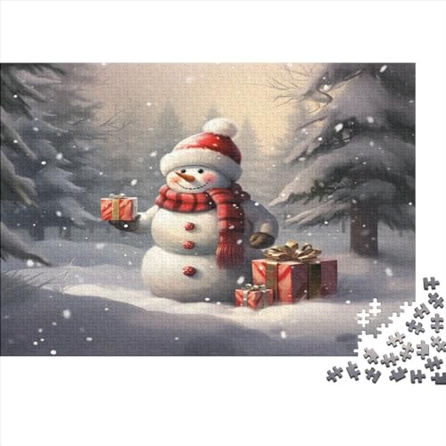 Schneemann Puzzle Erwachsene 1000 Teile Weihnachten Lernspiel Home Decor Geburtstag Geschicklichkeitsspiel Für Die Ganze Familie Stress Relief 1000pcs (75x50cm) von quiltcover