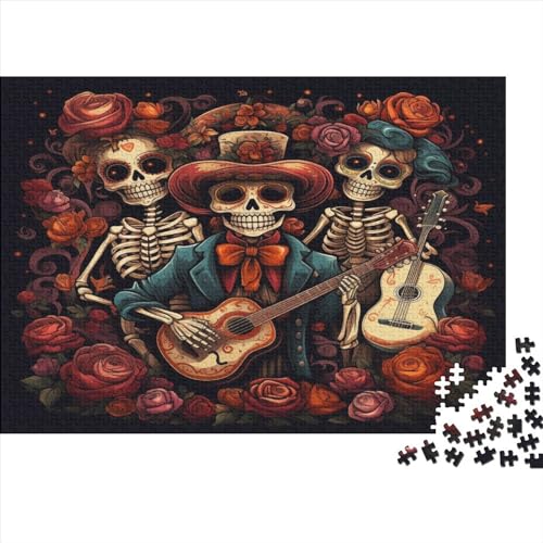 Skelett 1000 Teile Gitarre Puzzle Erwachsene Geburtstag Zeichentrickfilm Challenging Games Home Decor EduKatzeional Game Entspannung Und Intelligenz 1000pcs (75x50cm) von quiltcover