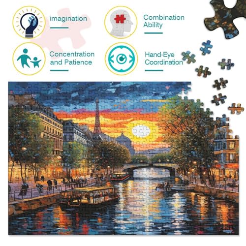 Stadtbild Architektur Puzzles Erwachsene 1000 Teile Landschaften Geschicklichkeitsspiel Für Die Ganze Familie Lernspiel Wohnkultur Geburtstag Stress Relief 1000pcs (75x50cm) von quiltcover