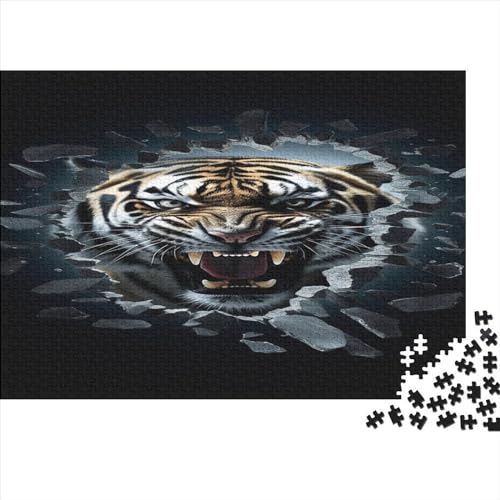 Tiger Erwachsene Puzzles 1000 Teile Tier Geburtstag Lernspiel Geschicklichkeitsspiel Für Die Ganze Familie Home Decor Stress Relief 1000pcs (75x50cm) von quiltcover