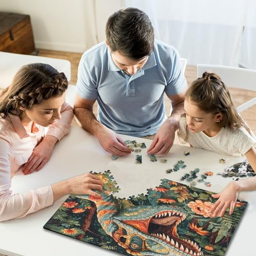 Tyrannosaurus Rex Erwachsene 500 Teile Tier Puzzle Geburtstag Lernspiel Family Challenging Games Wohnkultur Entspannung Und Intelligenz 500pcs (52x38cm) von quiltcover