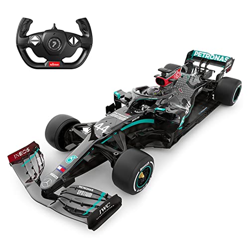 Mercedes F1 RC Car RASTAR 1/12 Mercedes AMG F1 W11 EQ Performance 2.4GHz Remote Control Car Offiziell Lizenziertes Mercedes Benz Racing Spielzeugmodellauto für Kinder Jungen Erwachsene - Schwarz von rastar