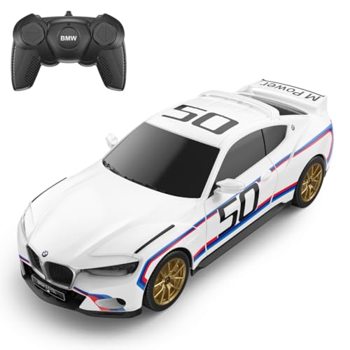 RASTAR BMW Fernbedienung Diecast 1:24 BMW 3.0 CSL RC Sportwagen Weiß BMW Auto Spielzeug für Jungen von rastar