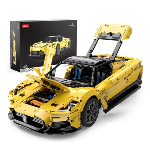 Rastar 93500 Technik Sportwagen Bausatz für Maserati MC20, 3457 Teile 1:8 Groß Technik Auto Klemmbausteine (Originalverpackung) (Static Version) von rastar