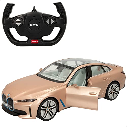 COLORBABY RASTAR 46977 Ferngesteuertes Auto BMW i4 Gold im Maßstab 1:14, Attraktives Design, Autos für Kinder und Erwachsene, ferngesteuertes Spielzeug für Kinder von COLORBABY