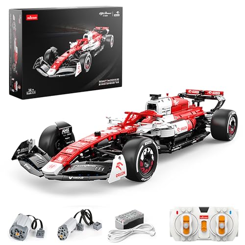 rastar 94400 Technik F1 Bausatz für Alfa Romeo F1 Team Orlen C42 2022, 2306 Teile 1:8 mit 2 Motoren Groß Ferngesteuert Rennwagen Auto Klemmbausteine(Originalverpackung) (Dynamische Version) von rastar