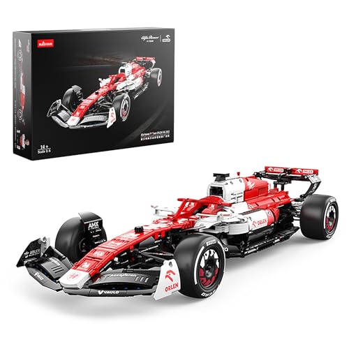 rastar 94400 Technik F1 Bausatz für Alfa Romeo F1 Team Orlen C42 2022, 2306 Teile 1:8 mit 2 Motoren Groß Ferngesteuert Rennwagen Auto Klemmbausteine(Originalverpackung) (Static Version) von rastar