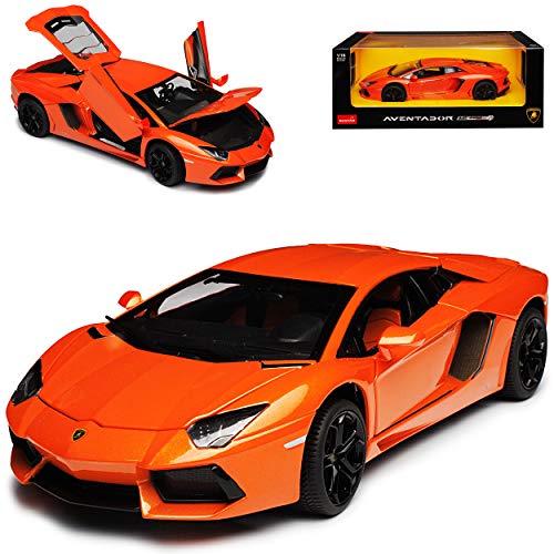 rastar Lamborgihini Aventador LP700-4 Coupe Orange Ab 2011 1/18 Modell Auto mit individiuellem Wunschkennzeichen von rastar