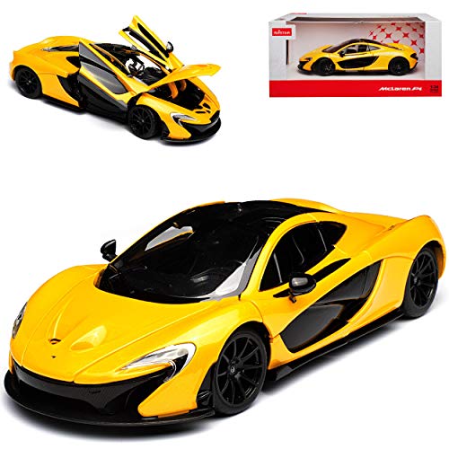 rastar McLaren P1 Coupe Gelb 2013-2015 1/24 Modell Auto mit individiuellem Wunschkennzeichen von rastar