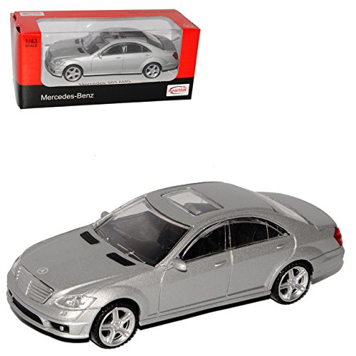 rastar Mercedes-Benz S-Klasse W221 S63 AMG Silber 2005-2013 1/43 Modell Auto mit individiuellem Wunschkennzeichen von rastar