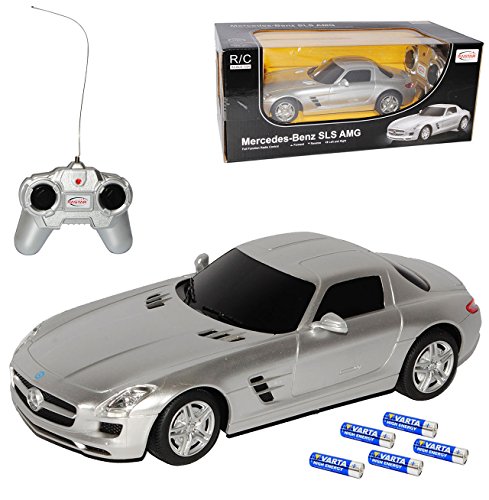 rastar Mercedes-Benz SLS AMG Coupe C197 2009-2014 Silber Sportwagen RC Funkauto - sofort startklar - mit Batterien - 1/24 Modell Auto mit individiuellem Wunschkennzeichen rastar Mercedes-Benz SLS AMG Coupe C197 2009-2014 Silber Sportwagen RC Funkauto - sofort startklar - mit Batterien - 1/24 Modell Auto mit individiuellem Wunschkennzeichen von rastar