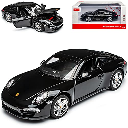 rastar Porsche 911 991 Carrera S Schwarz Coupe Ab 2011 1/24 Modell Auto von rastar