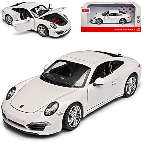 rastar Porsche 911 991 Carrera S Weiss Coupe Ab 2011 1/24 Modell Auto mit individiuellem Wunschkennzeichen rastar Porsche 911 991 Carrera S Weiss Coupe Ab 2011 1/24 Modell Auto mit individiuellem Wunschkennzeichen von rastar