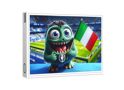 raxxa Premium-Puzzle | Das Italienische Whimsical Monster der Fußball-EM 2024 | 1000 Teile von raxxa