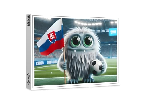 raxxa Premium-Puzzle | Das Slowakische Whimsical Monster der Fußball-EM 2024 | 1000 Teile von raxxa