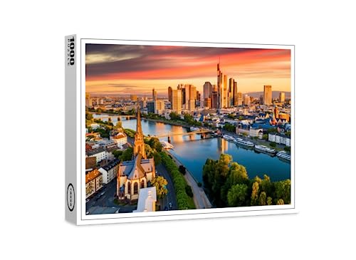 raxxa Premium-Puzzle | Frankfurt am Main beim Sonnenuntergang. | 1000 Teile von raxxa