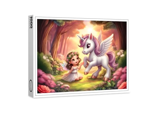 raxxa Premium-Puzzle | Junge Fee mit Einhorn | 1000 Teile von raxxa