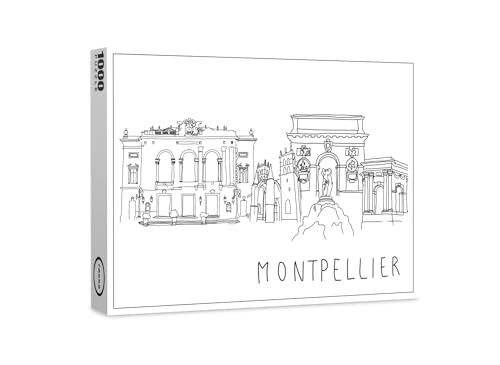 raxxa Premium-Puzzle | Montpellier Black und White | 1000 Teile von raxxa