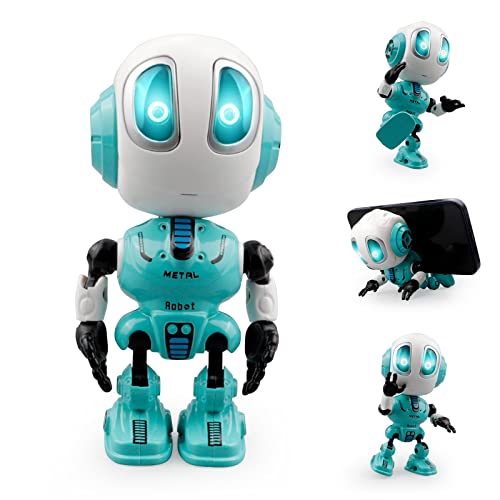 rc tech Roboter für Kinder, Sprechender Roboter Spielzeug mit Licht-Augen, 360° drehbares Gelenk, 10 Stunden spielzeit, Geschenk für Jungen und Mädchen ab 3 Jahren(blau) von rc tech