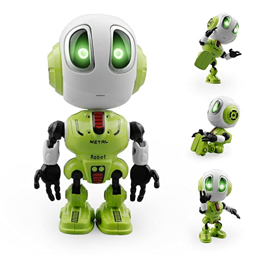 rc tech Roboter für Kinder, Sprechender Roboter Spielzeug mit Licht-Augen, 360° drehbares Gelenk, 10 Stunden spielzeit, Geschenk für Jungen und Mädchen ab 3 Jahren(grün) von rc tech