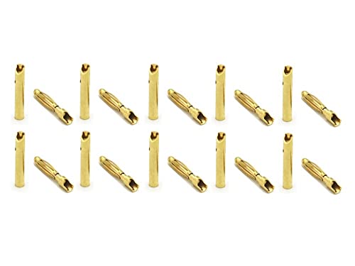 rcbay 10 Paar 2mm Goldkontaktstecker Lamelle (14,55mm) + Buchsen (14,50mm) Goldkontakt Steckverbindungen Rc Modellbau Goldkontaktbuchsen von rcbay