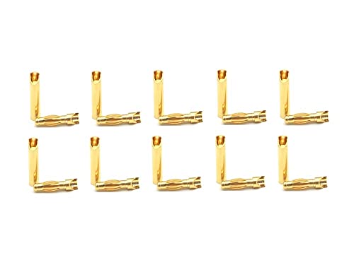 rcbay 10 Paar 4,0mm Goldkontaktstecker Lamelle (21,00mm) + Buchsen (22,00mm) Goldkontakt Steckverbindungen Rc Modellbau Goldkontaktbuchsen von rcbay