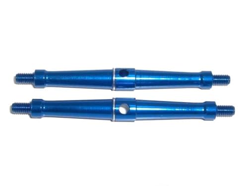 rcbay 2X M3 Spurstangen 57mm aus Aluminium blau - M3 Gewindestange von rcbay