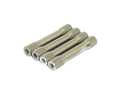 rcbay 4X Aluminium Spacer 35mm D=5/6mm M3 Gewinde grau eloxiert Alu Bolzen M3 Gewinde Abstandshalter von rcbay