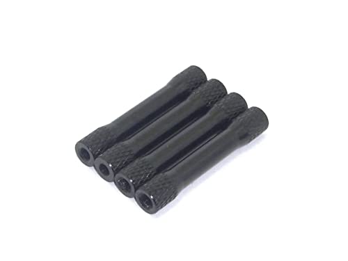 rcbay 4X Aluminium Spacer 35mm D=5/6mm M3 Gewinde schwarz eloxiert Alu Bolzen M3 Gewinde Abstandshalter von rcbay