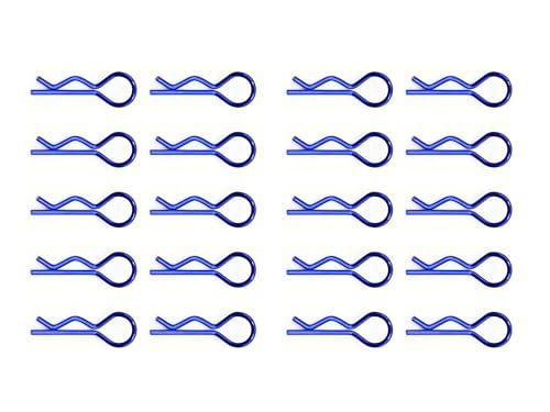rcbay Karosserieklammern 18,0mm - 1,0mm blau für RC Modellbau 1:24 1:18 1:12 Federstecker 100 Stück Rc Body Clips Klammern von rcbay