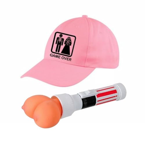 realGOOS Rosa Baseball Cap + Taschenlampe Brüste für heiße Party Junggesellinnenabschied Gadget für Erwachsene zukünftige Braut 18+ von realGOOS