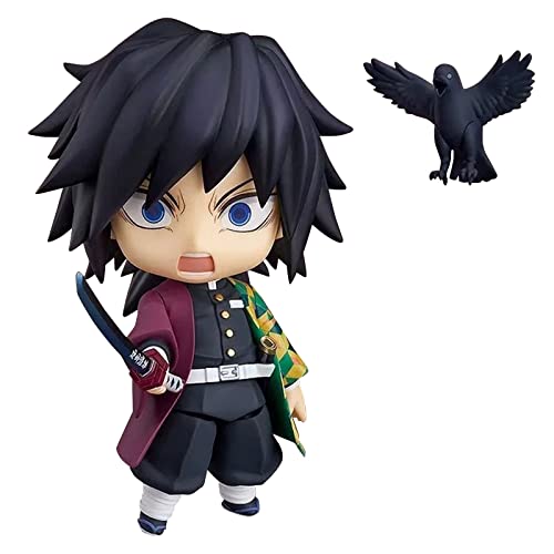 renmuq Anime Kimetsu No Yaiba Figur, süßes Tomioka Giyuu 10 cm PVC-Modell, Actionfigur, Desktop-Ornamente, Sammlerstück, Zubehör von renmuq