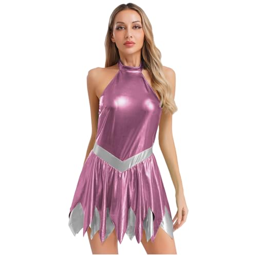 renvena Damen Feen Kostüm Waldfee Cosplay Outfit Metallic Minikleid Ärmellos A-Linie Kleid Rückenfrei Fasching Karneval Rollenspiel Kostüm Rosa XXL renvena Damen Feen Kostüm Waldfee Cosplay Outfit Metallic Minikleid Ärmellos A-Linie Kleid Rückenfrei Fasching Karneval Rollenspiel Kostüm Rosa XXL von renvena