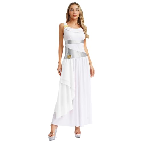renvena Damen Römische Göttin Königin Kostüm Kleid Lange Ärmellos Toga Maxikleid Rollenspiel Karneval Fasching Kostüm Weiß 3XL renvena Damen Römische Göttin Königin Kostüm Kleid Lange Ärmellos Toga Maxikleid Rollenspiel Karneval Fasching Kostüm Weiß 3XL von renvena