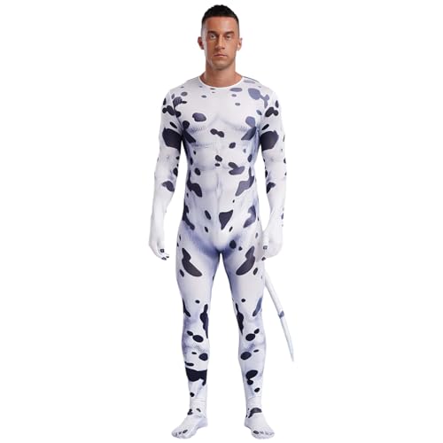 renvena Herren Halloween Fasching Kostüm Erwachsene Tier Kostüm Fuch/Hund/Wolf/Leopard Kostüm Overall Einteiler Bodysuit Catsuit Stretch Dalmatiner XXL renvena Herren Halloween Fasching Kostüm Erwachsene Tier Kostüm Fuch/Hund/Wolf/Leopard Kostüm Overall Einteiler Bodysuit Catsuit Stretch Dalmatiner XXL von renvena